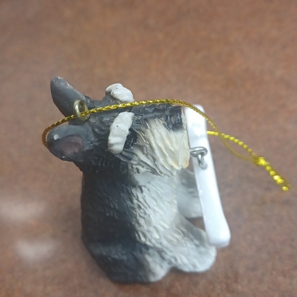 Schnauzer Dog Ornament with Dangling Bone Christmas Tree Decoration - Picture 9 of 9